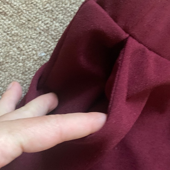 SHEIN Burgundy Straight Leg Pants - Picture 3 of 5